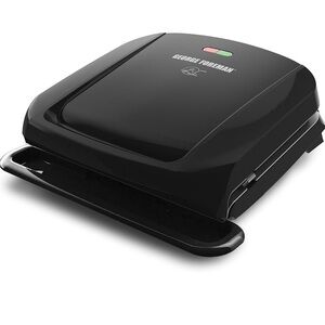 New George Foreman 4-Serving Removable Plate Electric Grill and Panini Press
